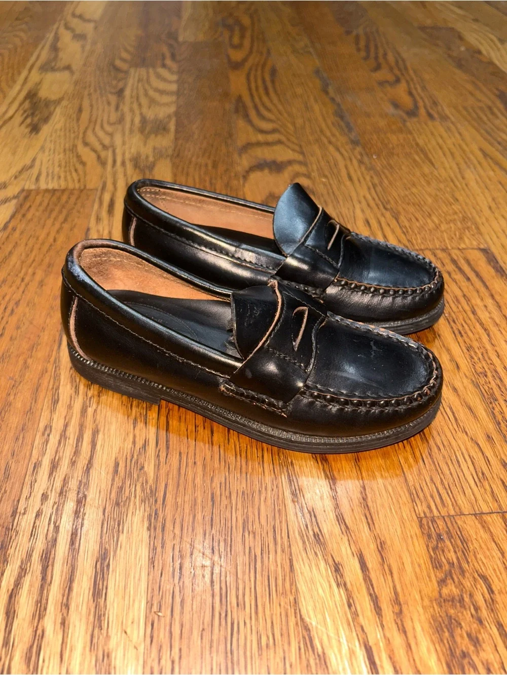 Sperry Top-Sider Boys Black Leather Penny Loafers Size 11